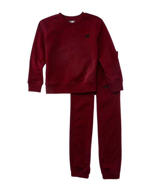 New Balance 2pc Fleece Pullover & Jogger Set Red Medium 2