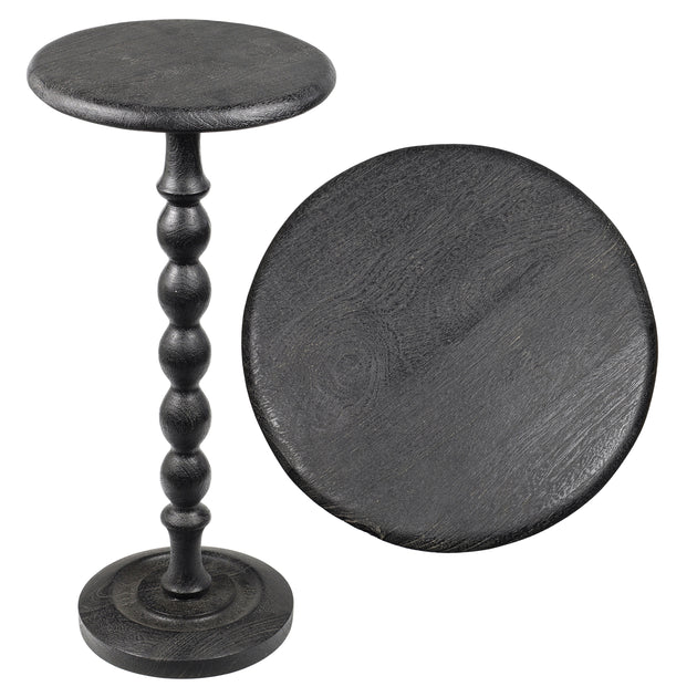 Jonathan Y Augustus 24.5in Pedestal Round Table Black 4