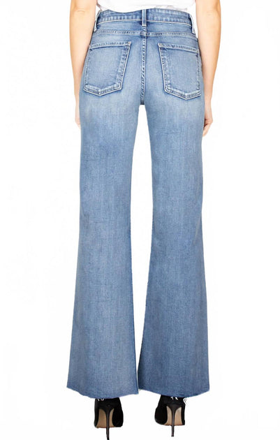 FIDELITY Lotus High-Rise Wide-Leg Jeans Blue 26 3