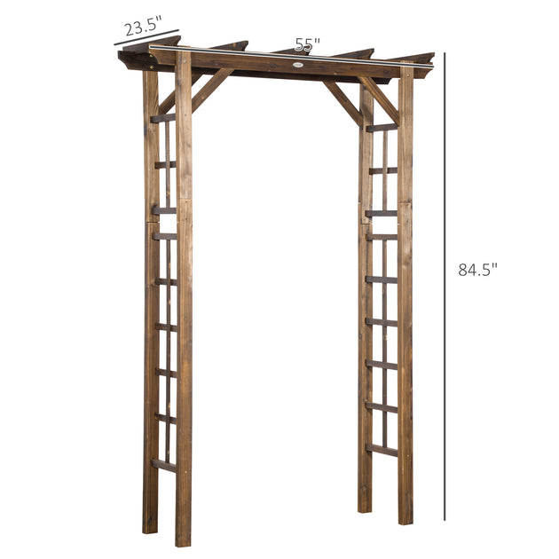 Hivvago Wooden Garden Arbor Arch White 5