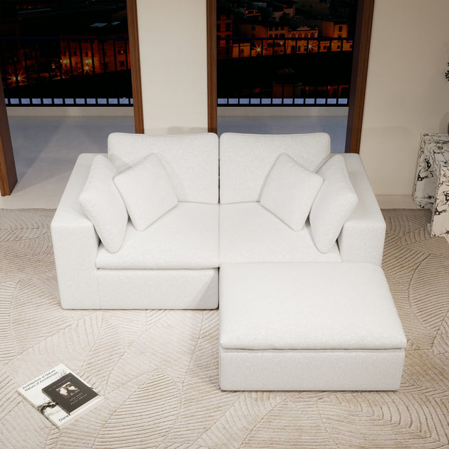 Streamdale Modular Sectional Sofa White 3