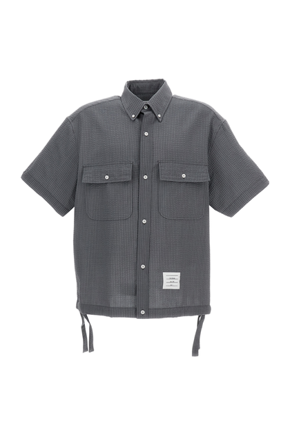 Thom Browne Short-Sleeve Shirt Gray Medium 2