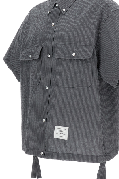 Thom Browne Short-Sleeve Shirt Gray Medium 4