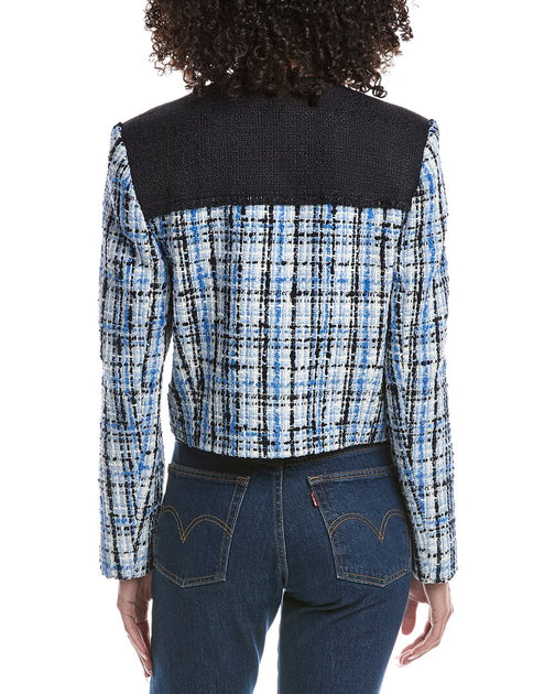 Hugo Boss Josola Tweed Jacke Blau US 14 3