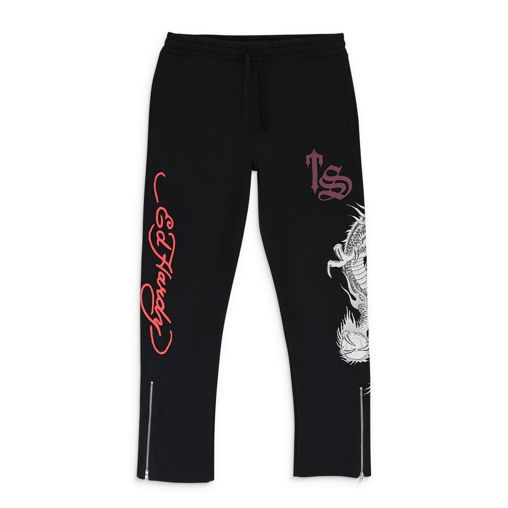 Trapstar Black Ed Hardy Dragon Sweatpants | ShopSimon