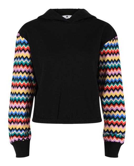 M Missoni Kapuzenpullover mit Winkel-Print Ärmeln Schwarz Small 2