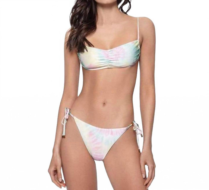 PQ Swim Side Tie Teeny Bikini Bottoms Multi Large 2