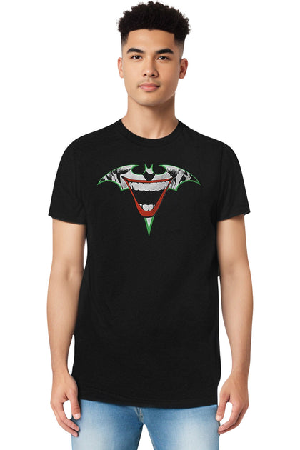 Gildan Batman Joker Bat Logo T-Shirt Black Medium 4