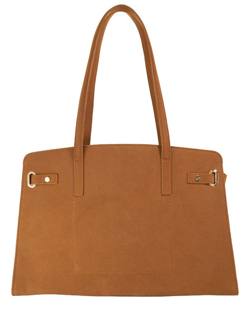 Dune London Define Suede Tote Tan Large 3