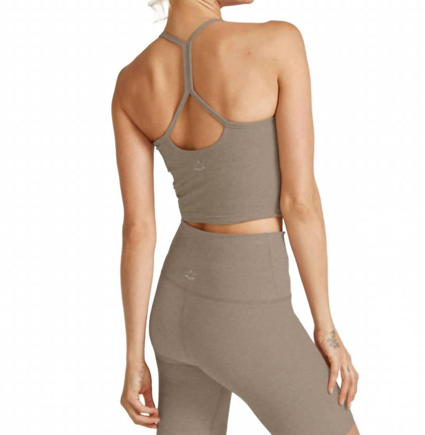 BEYOND YOGA Spacedye Slim Racerback Cropped Tank Top Grau Medium 3