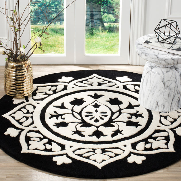 Safavieh Bella BEL136 Area Rug Black/Ivory 4