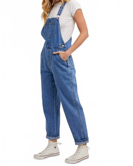 BluIvy Everly Denim Overalls Blue Medium 4