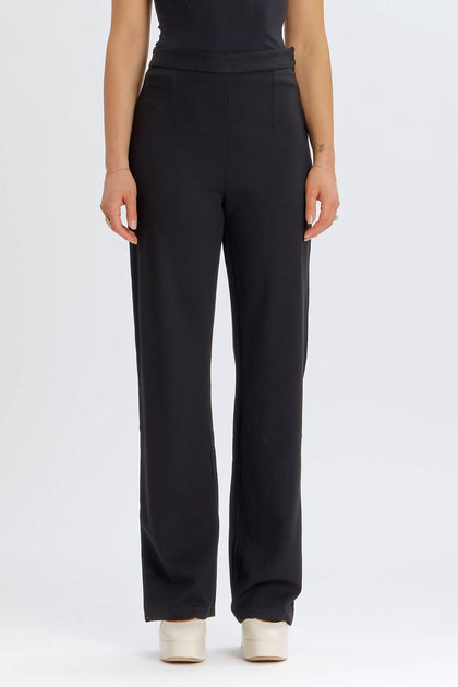 SOMETHING NAVY Hose mit weitem Bein Schwarz US 4 2