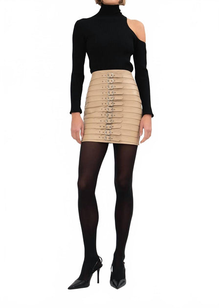 NONCHALANTLABEL Elin Mini Skirt Beige Small 4