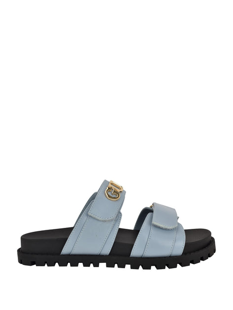 Guess Stetsen Metal Slide Sandal White US 10 4