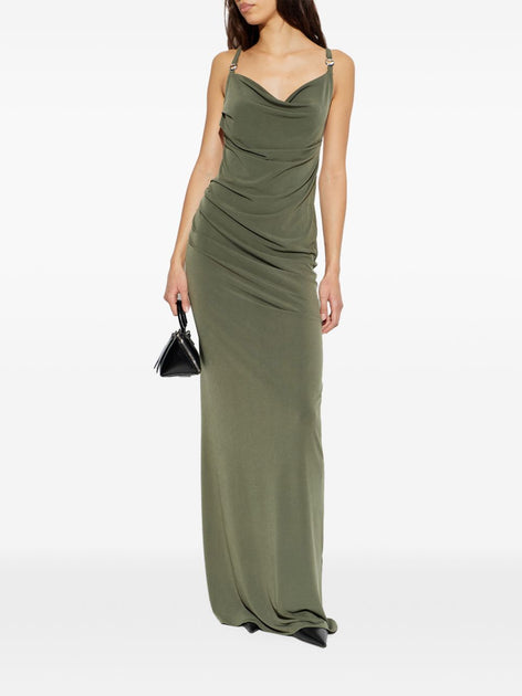 Coperni Draped Maxi Dress Green EU 40 4