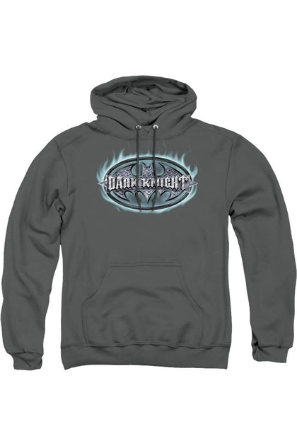 Gildan Batman Dark Knight Steel Shield Hoodie Green Large 2