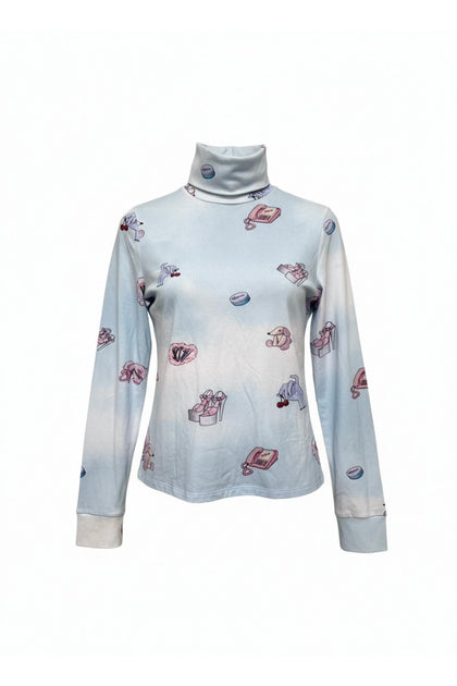 PETRA Damen Rollkragenpullover Blau Medium 3