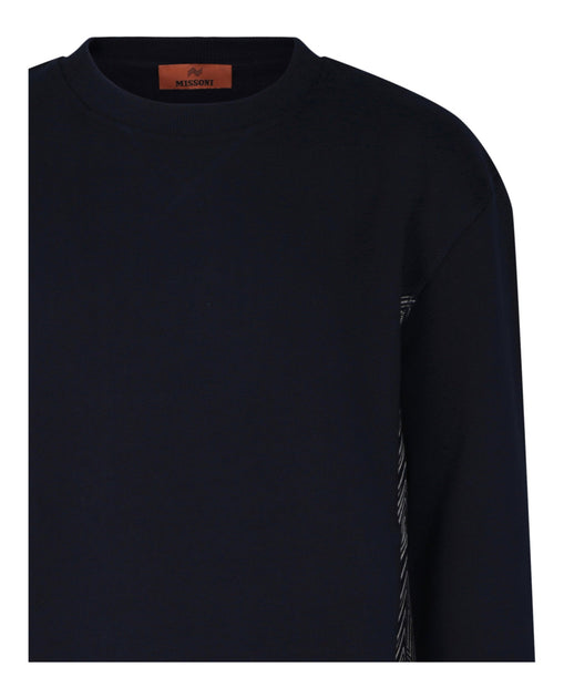 M Missoni Zig-Zag Panelled Crewneck Sweatshirt Schwarz Medium 4