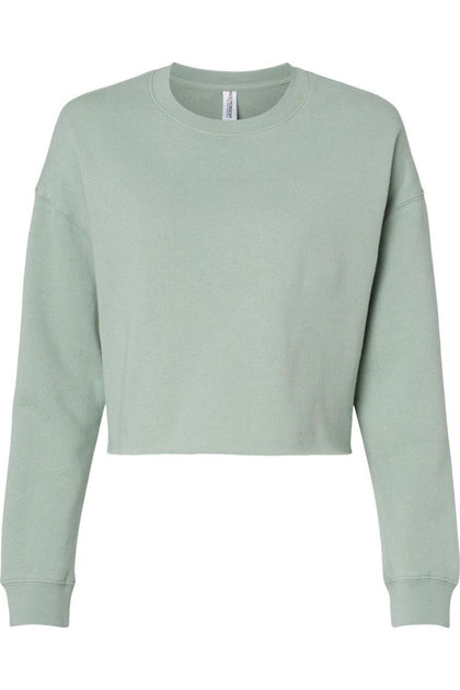 Independent Trading Co. Lightweight Cropped Crew Pullover Green XXLarge 2