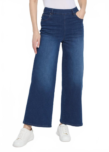 Lysse Sylvie Wide Leg Jeans Blue XLarge 2