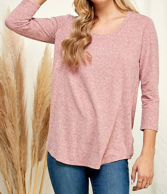 Culture Code Curved Hem Top Pink Small 2