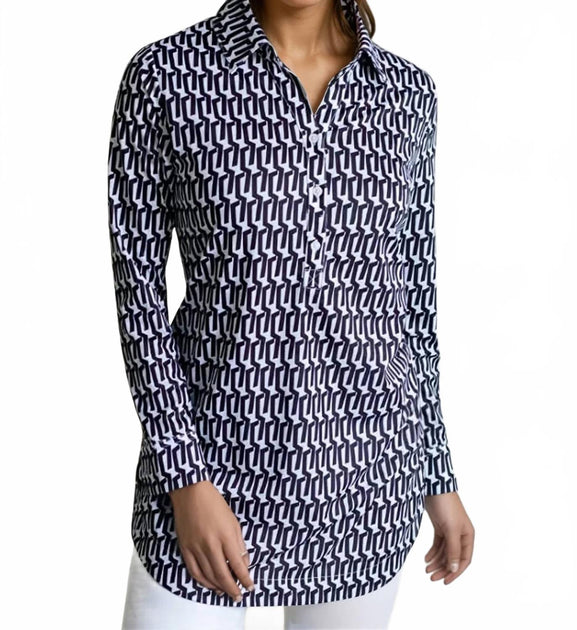 Buki Carrie Tunic Shirt Blue Small 2