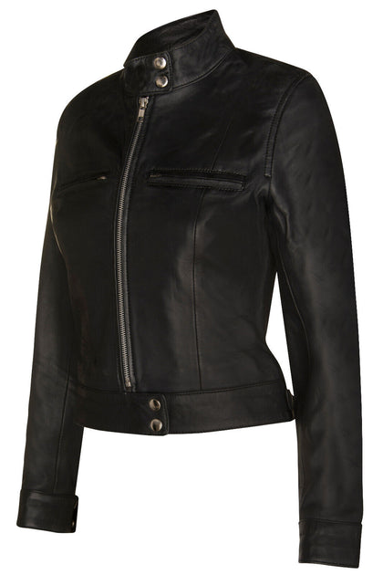 Infinity Braga Leather Biker Jacket Yellow XS 3