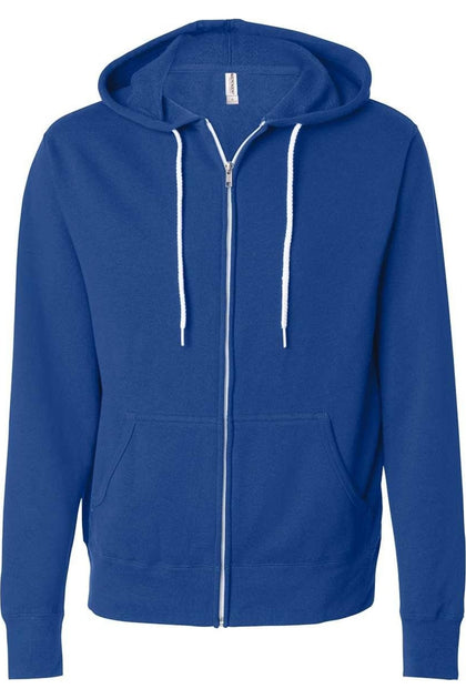 Independent Trading Co Lightweight Full-Zip Hooded Sweatshirt Blue XXLarge 2