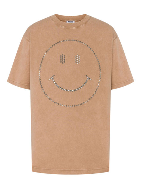 Moschino Smiley Face Studded Kurzarm T-Shirt 2