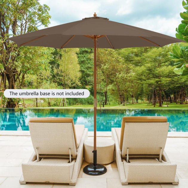Hivvago Patio Umbrella Brown 10ft 6
