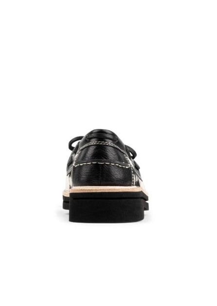 Donald Pliner Lillith Boat Shoe Bone/Black 7.5 4