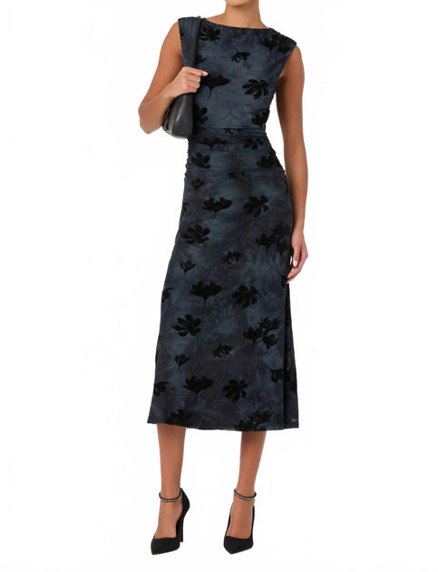 ASTR Tionne Floral Midi Dress Black Medium 4