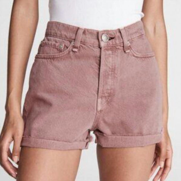 rag & bone Shorts Taille Haute Femme Marron 27 2