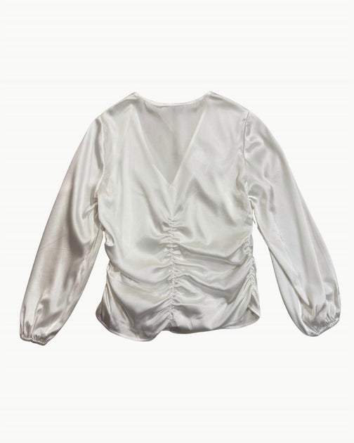 Go by Go Silk Go Scrunch Top White XS 4
