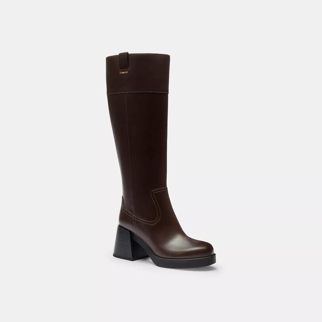 Coach Block Heel Tall Boot Black US 9 2