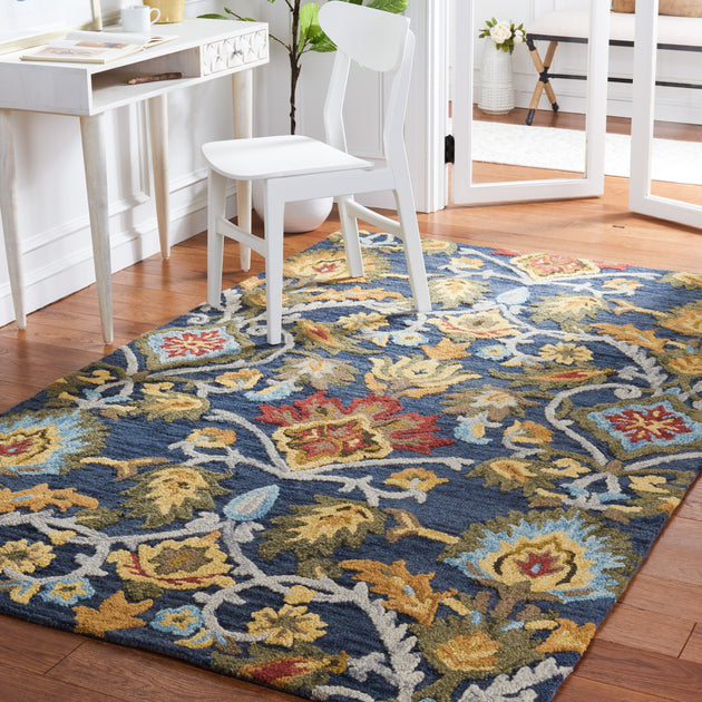 Safavieh Blossom BLM402 Area Rug Navy/Multi 2