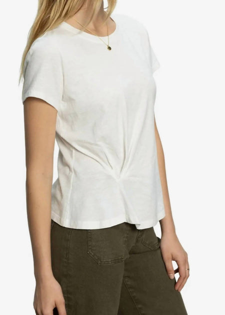 Sanctuary Twist Front Crew Neck Tee Beige Medium 4