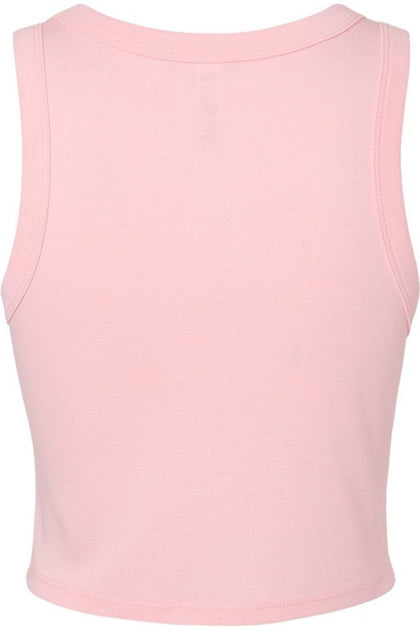 BELLA + CANVAS Micro Rib Racer Tank Pink Small 3