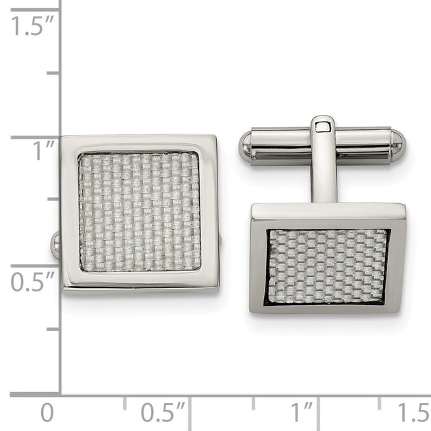 Diamond2Deal Square Cufflinks Silver 4