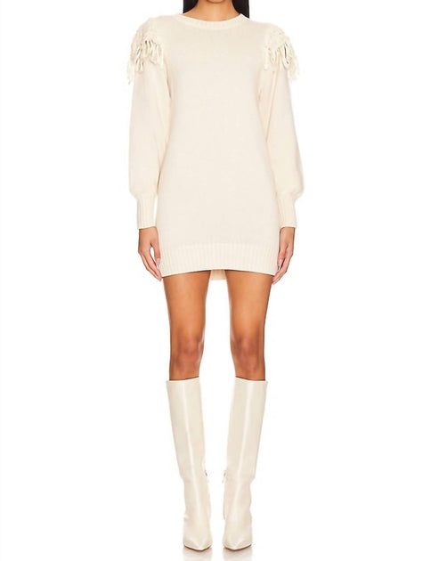 Cleobella Danielle Sweater Dress Beige Small 2