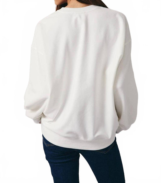 Sunday Edition Snack Language Sweatshirt White Medium 4
