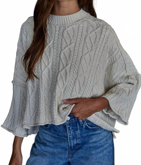 By Together Strickpullover mit Rundhalsausschnitt Weiß Medium 2