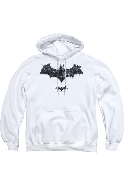 Gildan Batman Arkham Origins Bat Of Enemies Hoodie White Medium 2