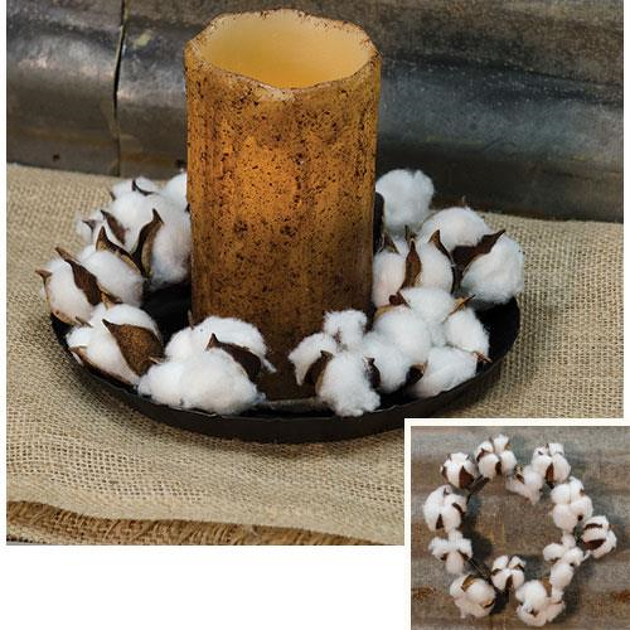 Hivvago Country Cotton Ball Ring 6in 2