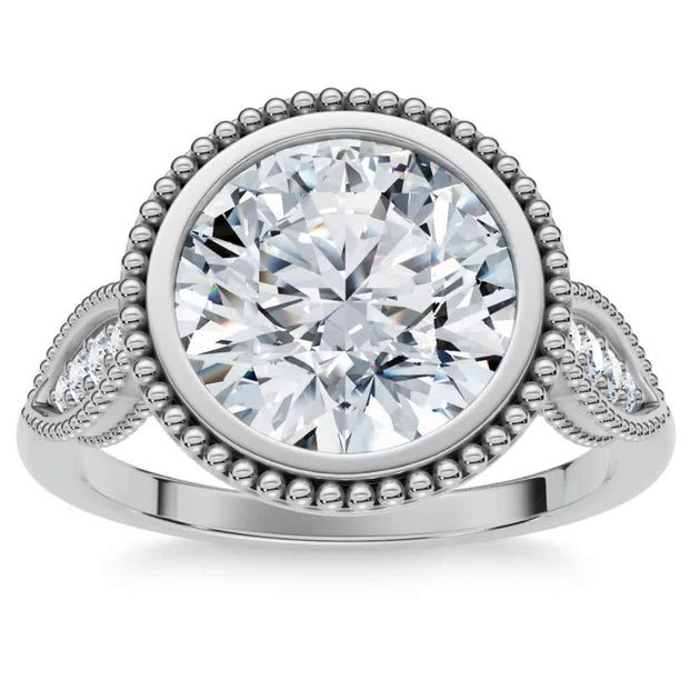Pompeii3 Luna Diamond Engagement Ring Gold US 6 2