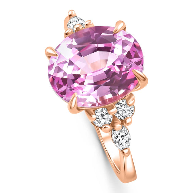 Pompeii3 Sapphire Diamond Ring Rose Gold 7 3