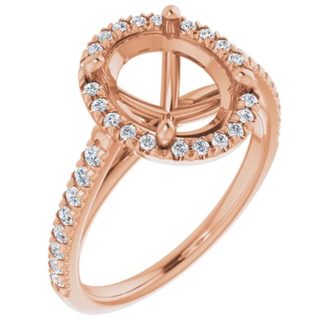 Pompeii3 Madelyn Halo Diamond Ring Setting Multi US 4 2
