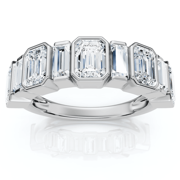 Pompeii3 2.00Ct Emerald Cut Wedding Ring 14k Gold US 9 3