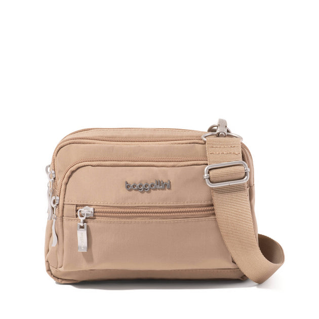 baggallini Triple Zip Crossbody Bag Blue One Size 3